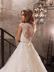 Свадебное платье Bertha. Силуэт Пышное, А-силуэт. Цвет Белый / Молочный. Вид 2