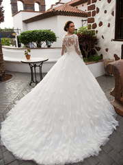 Свадебное платье Sarah. Силуэт Пышное, А-силуэт. Цвет Белый / Молочный. Вид 2