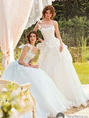 Свадебное платье Вэнна. Силуэт А-силуэт. Цвет Белый / Молочный, Айвори / Капучино. Вид 1