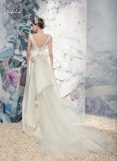 Свадебное платье Днепр. Силуэт А-силуэт. Цвет Айвори / Капучино, Белый / Молочный. Вид 3