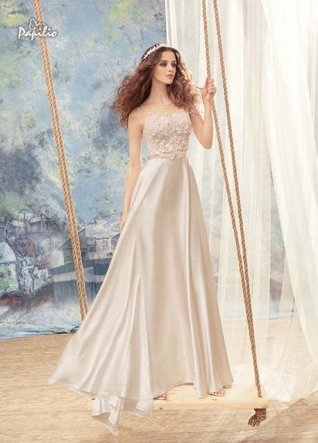 Свадебное платье Жаворонок. Силуэт А-силуэт, Прямое. Цвет Айвори / Капучино. Вид 2