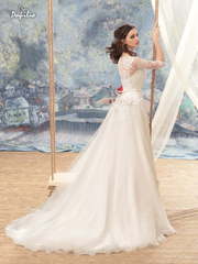 Свадебное платье Чайка. Силуэт А-силуэт. Цвет Белый / Молочный, Айвори / Капучино. Вид 2