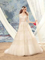 Свадебное платье Свиристель. Силуэт А-силуэт. Цвет Айвори / Капучино. Вид 2