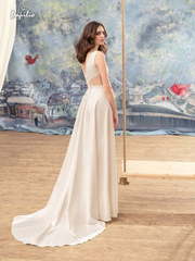Свадебное платье Лори. Силуэт А-силуэт, Прямое. Цвет Айвори / Капучино. Вид 2