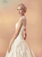 Свадебное платье Аврора. Силуэт А-силуэт. Цвет Белый / Молочный. Вид 2