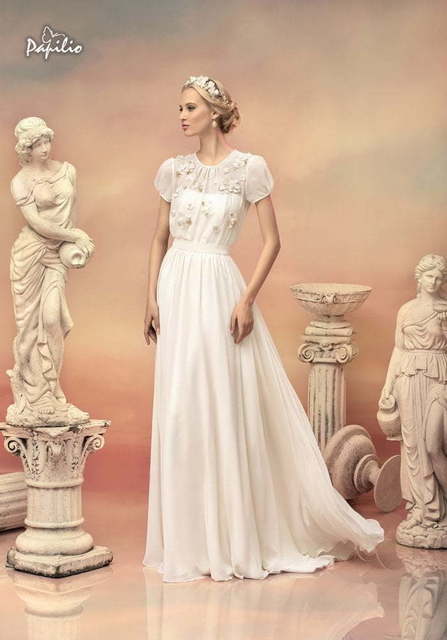 Свадебное платье Филиппа. Силуэт А-силуэт, Прямое. Цвет Белый / Молочный. Вид 2