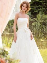 Свадебное платье Джустина. Силуэт А-силуэт. Цвет Белый / Молочный. Вид 1