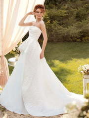 Свадебное платье Паолина. Силуэт А-силуэт. Цвет Белый / Молочный. Вид 1