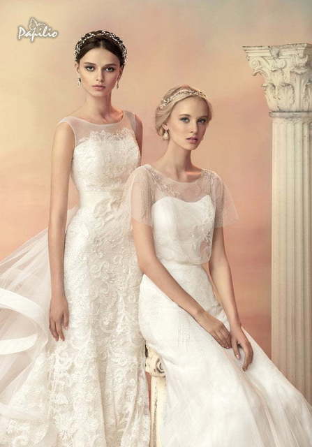 Свадебное платье Наркисса. Силуэт А-силуэт. Цвет Айвори / Капучино, Белый / Молочный. Вид 2