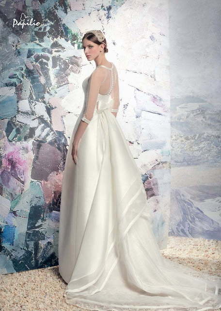 Свадебное платье Урмия. Силуэт А-силуэт, Прямое. Цвет Белый / Молочный. Вид 3