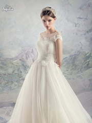Свадебное платье Таймыр. Силуэт А-силуэт, Прямое. Цвет Белый / Молочный. Вид 2