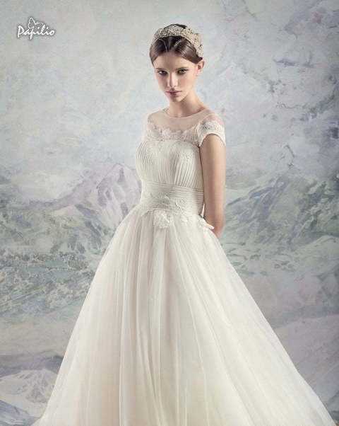 Свадебное платье Таймыр. Силуэт А-силуэт, Прямое. Цвет Белый / Молочный. Вид 2