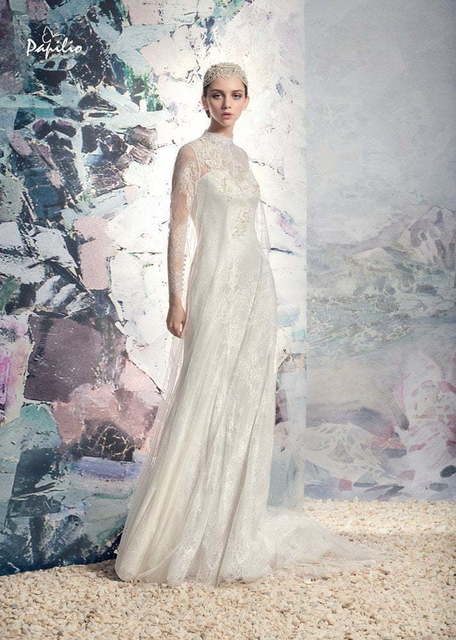 Свадебное платье Таймыр. Силуэт А-силуэт, Прямое. Цвет Белый / Молочный. Вид 3