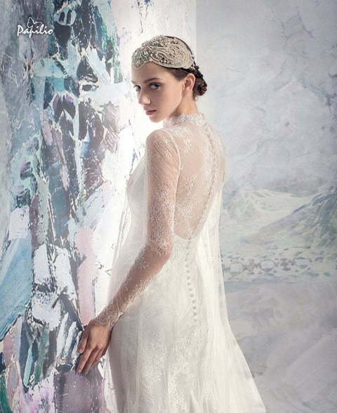 Свадебное платье Таймыр. Силуэт А-силуэт, Прямое. Цвет Белый / Молочный. Вид 5