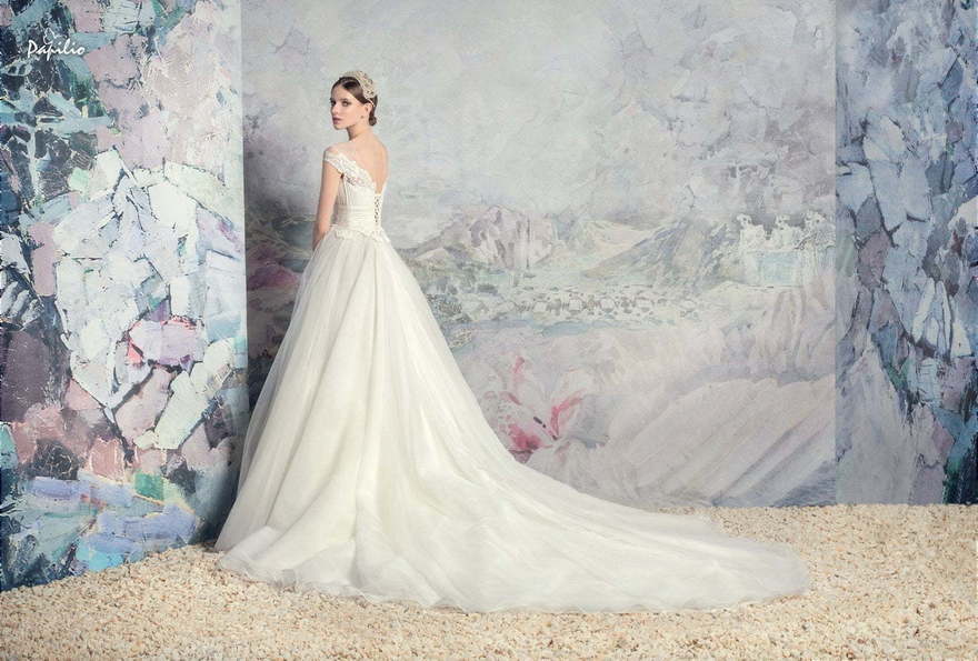 Свадебное платье Таймыр. Силуэт А-силуэт, Прямое. Цвет Белый / Молочный. Вид 6