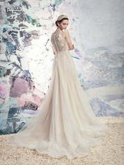 Свадебное платье Рио-Колорадо. Силуэт А-силуэт. Цвет Айвори / Капучино. Вид 1