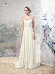 Свадебное платье Гарда. Силуэт А-силуэт, Прямое. Цвет Белый / Молочный. Вид 1