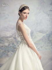 Свадебное платье Кисо. Силуэт Пышное, А-силуэт. Цвет Белый / Молочный. Вид 2