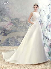 Свадебное платье Альстер. Силуэт А-силуэт. Цвет Белый / Молочный. Вид 1