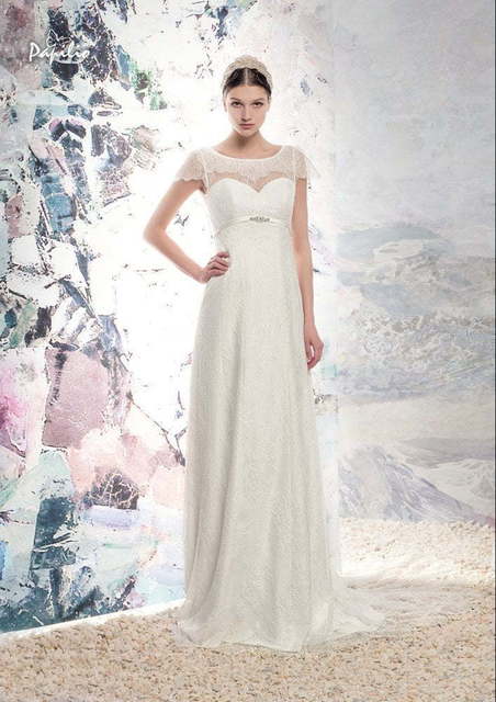 Свадебное платье Таал. Силуэт А-силуэт, Прямое. Цвет Белый / Молочный. Вид 2