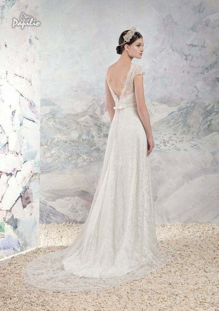 Свадебное платье Таал. Силуэт А-силуэт, Прямое. Цвет Белый / Молочный. Вид 3