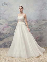 Свадебное платье Гарднер. Силуэт А-силуэт. Цвет Белый / Молочный. Вид 1