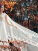Свадебное платье Лунь. Силуэт А-силуэт. Цвет Белый / Молочный, Айвори / Капучино. Вид 2