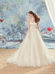 Свадебное платье Королек. Силуэт Пышное, А-силуэт. Цвет Белый / Молочный, Айвори / Капучино. Вид 1