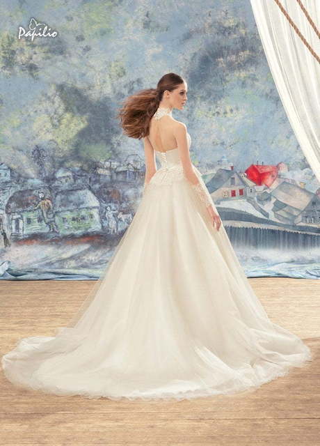 Свадебное платье Королек. Силуэт Пышное, А-силуэт. Цвет Айвори / Капучино, Белый / Молочный. Вид 2