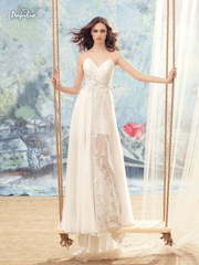 Свадебное платье Лорикет. Силуэт А-силуэт, Прямое. Цвет Белый / Молочный. Вид 1