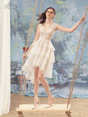 Свадебное платье Павлин. Силуэт Пышное, А-силуэт. Цвет Айвори / Капучино. Вид 2