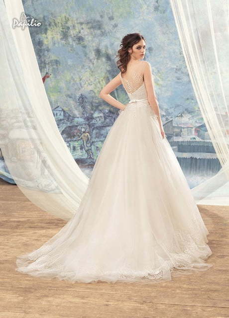 Свадебное платье Колибри. Силуэт Пышное, А-силуэт. Цвет Белый / Молочный. Вид 3