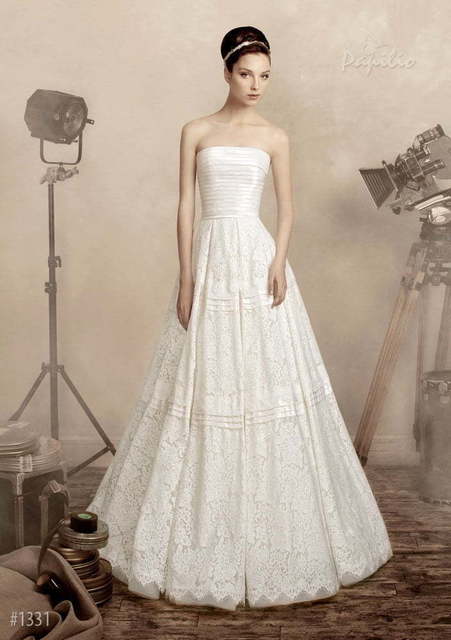 Свадебное платье Николь. Силуэт А-силуэт. Цвет Белый / Молочный. Вид 1