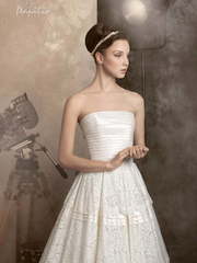 Свадебное платье Николь. Силуэт А-силуэт. Цвет Белый / Молочный. Вид 2