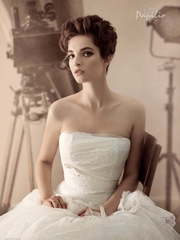 Свадебное платье Элизабет. Силуэт А-силуэт. Цвет Белый / Молочный. Вид 2