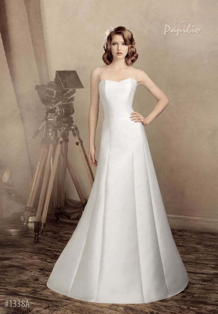 Свадебное платье Катрин. Силуэт А-силуэт. Цвет Белый / Молочный. Вид 1