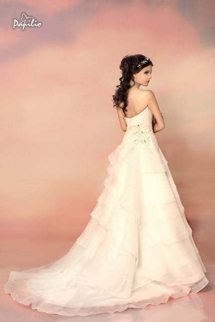 Свадебное платье Филомена. Силуэт А-силуэт. Цвет Белый / Молочный. Вид 4