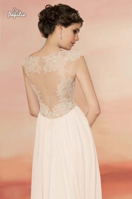 Свадебное платье Нектария. Силуэт А-силуэт, Прямое. Цвет Белый / Молочный. Вид 2