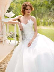 Свадебное платье Беттина. Силуэт Пышное, А-силуэт. Цвет Белый / Молочный. Вид 2