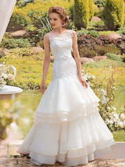 Свадебное платье Дебора. Силуэт А-силуэт, Рыбка. Цвет Белый / Молочный. Вид 1