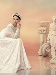 Свадебное платье Теодора. Силуэт А-силуэт, Прямое. Цвет Белый / Молочный. Вид 2