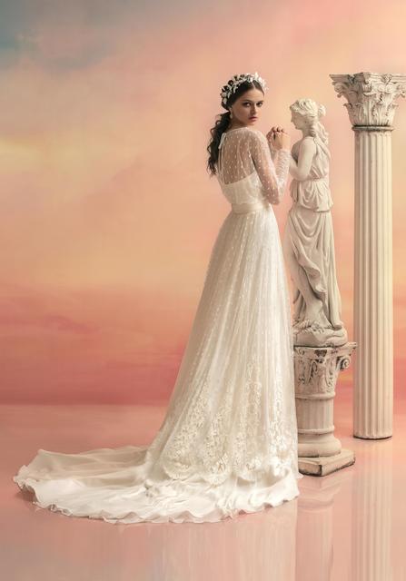 Свадебное платье Кассандра. Силуэт А-силуэт. Цвет Белый / Молочный. Вид 2