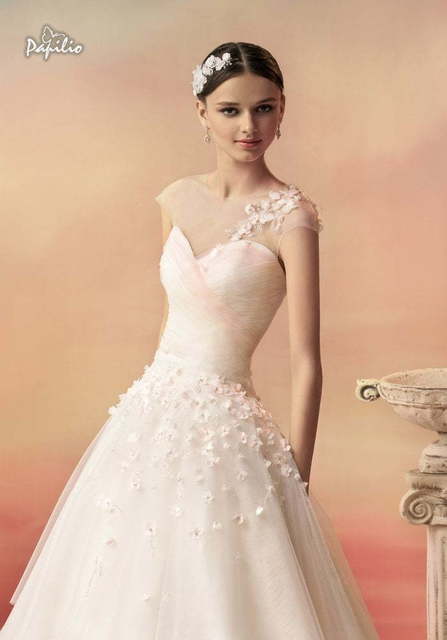 Свадебное платье София. Силуэт Пышное, А-силуэт. Цвет Белый / Молочный. Вид 3