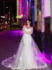 Свадебное платье Sandra. Силуэт А-силуэт, Рыбка. Цвет Белый / Молочный. Вид 1