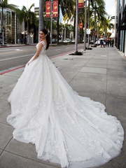 Свадебное платье Kristen. Силуэт Пышное, А-силуэт. Цвет Белый / Молочный. Вид 2