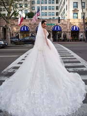 Свадебное платье Penelope. Силуэт Пышное, А-силуэт. Цвет Айвори / Капучино, оттенки Розового. Вид 2