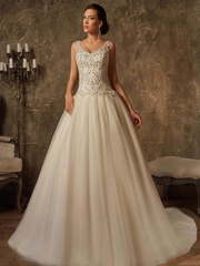 Свадебное платье Rosal. Силуэт А-силуэт. Цвет Белый / Молочный, Айвори / Капучино. Вид 1