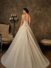 Свадебное платье Rosal. Силуэт А-силуэт. Цвет Белый / Молочный, Айвори / Капучино. Вид 2