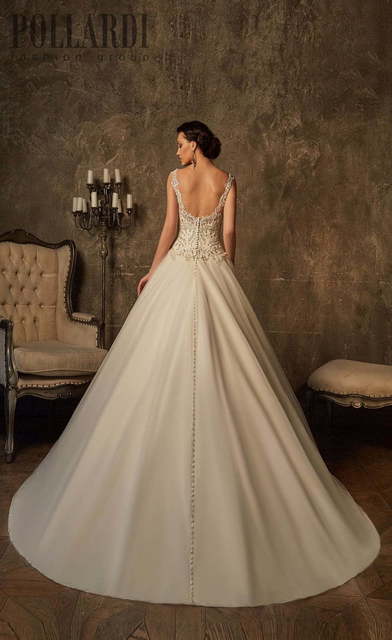 Свадебное платье Rosal. Силуэт А-силуэт. Цвет Айвори / Капучино, Белый / Молочный. Вид 2