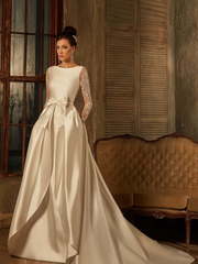 Свадебное платье Riba. Силуэт А-силуэт, Рыбка. Цвет Белый / Молочный, Айвори / Капучино. Вид 1